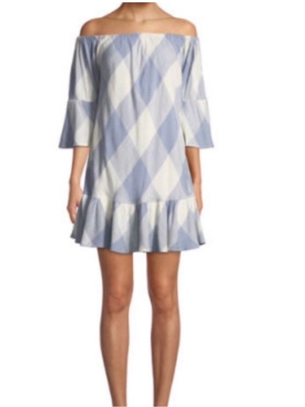 Tularosa Blue and White Mini Dress